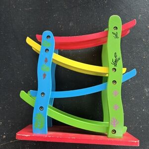 Car Ramps Wooden Colorful Race Toy (Ramp Only)